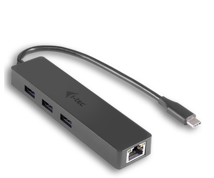 Hub USB I-TEC USB-C Slim LAN HUB 3x USB 3.0 RJ-45 10/100/1000 Mb/s C31GL3SLIM